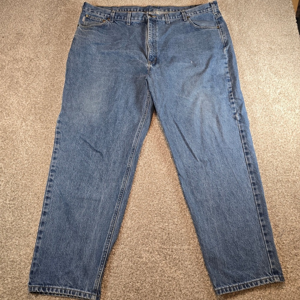 Carhartt B17-DST Relaxed Fit Jeans Mens 48x32 Blue Denim Workwear Pants
